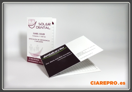 tarjeta visita doble plegada